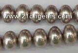 CSB908 15.5 inches 10*14mm rondelle shell pearl beads wholesale