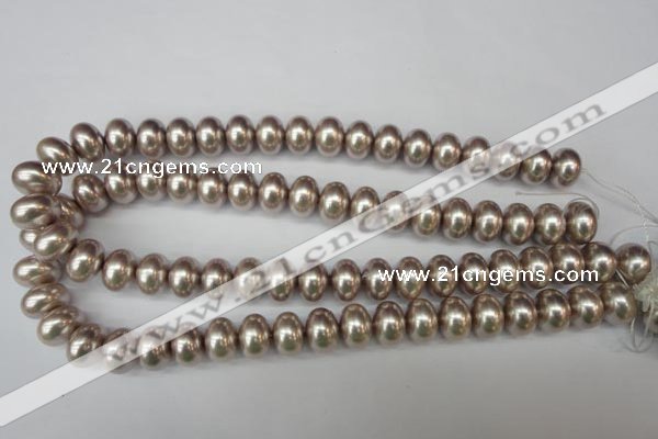 CSB908 15.5 inches 10*14mm rondelle shell pearl beads wholesale