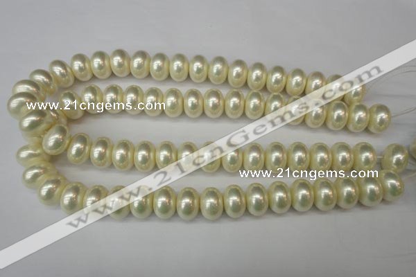 CSB910 15.5 inches 11*15mm rondelle shell pearl beads wholesale