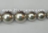 CSB921 15.5 inches 8mm - 14mm round shell pearl beads wholesale