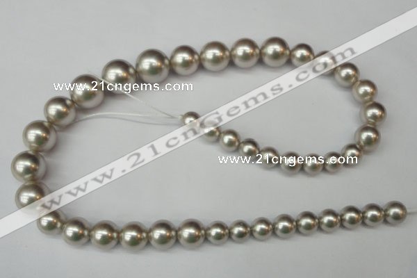 CSB921 15.5 inches 8mm - 14mm round shell pearl beads wholesale