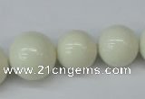 CSB925 15.5 inches 8mm - 14mm round shell pearl beads wholesale