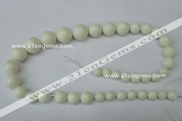 CSB925 15.5 inches 8mm - 14mm round shell pearl beads wholesale