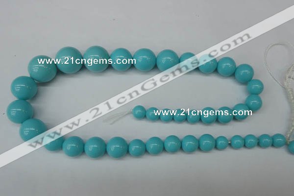 CSB932 15.5 inches 8mm - 16mm round shell pearl beads wholesale