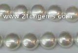 CSB940 15.5 inches 12mm flat round shell pearl beads wholesale