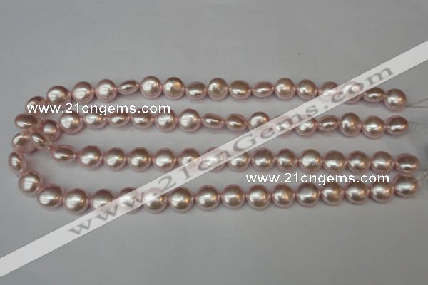 CSB941 15.5 inches 12mm flat round shell pearl beads wholesale