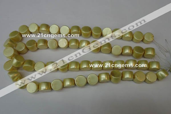 CSB948 15.5 inches 10*14mm drum shell pearl beads wholesale