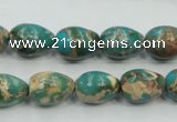 CSE05 15.5 inches 10*14mm teardrop natural sea sediment jasper beads