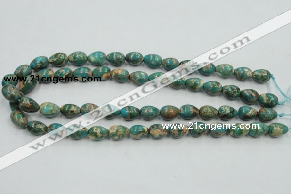 CSE05 15.5 inches 10*14mm teardrop natural sea sediment jasper beads