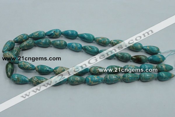 CSE06 15.5 inches 10*20mm teardrop natural sea sediment jasper beads