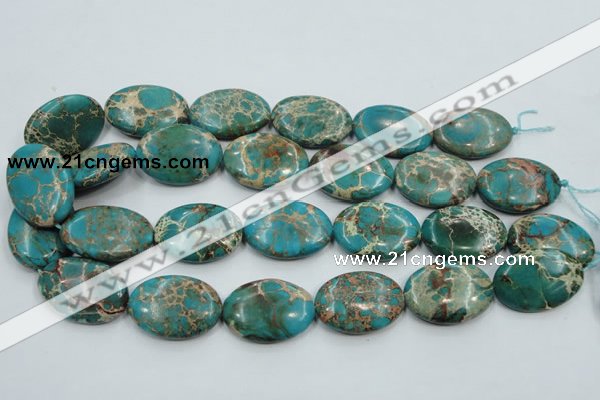 CSE10 15.5 inches 22*30mm oval natural sea sediment jasper beads