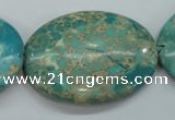 CSE101 15.5 inches 30*40mm oval dyed natural sea sediment jasper beads