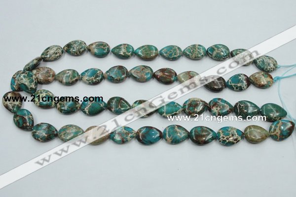 CSE11 15.5 inches 13*18mm flat teardrop natural sea sediment jasper beads