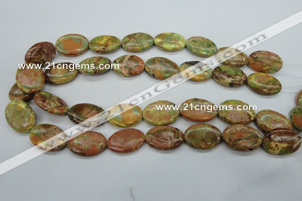 CSE125 15.5 inches 18*25mm oval dyed natural sea sediment jasper beads