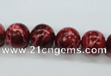 CSE165 15.5 inches 16mm round dyed natural sea sediment jasper beads