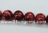 CSE165 15.5 inches 16mm round dyed natural sea sediment jasper beads