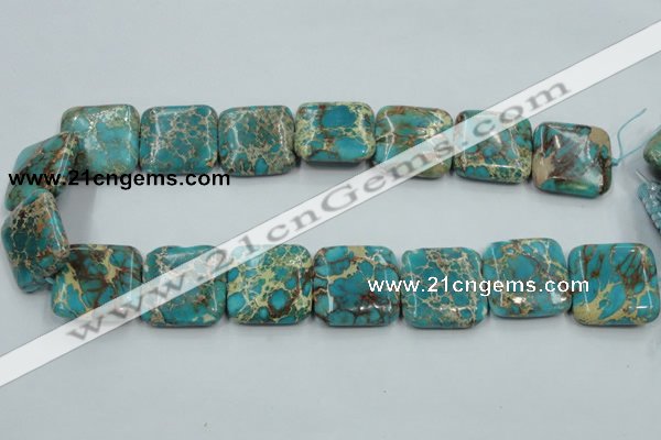 CSE18 15.5 inches 25*25mm square natural sea sediment jasper beads