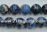 CSE213 15.5 inches 12mm round dyed natural sea sediment jasper beads