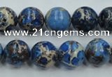 CSE214 15.5 inches 16mm round dyed natural sea sediment jasper beads