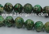 CSE221 15.5 inches 14mm round dyed natural sea sediment jasper beads