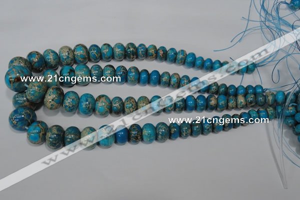 CSE302 15.5 inches 7*10mm – 15*20mm rondelle dyed sea sediment jasper beads