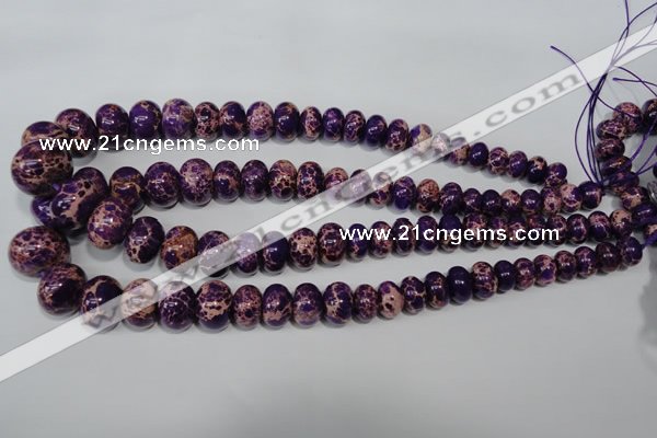 CSE303 15.5 inches 7*10mm – 15*20mm rondelle dyed sea sediment jasper beads