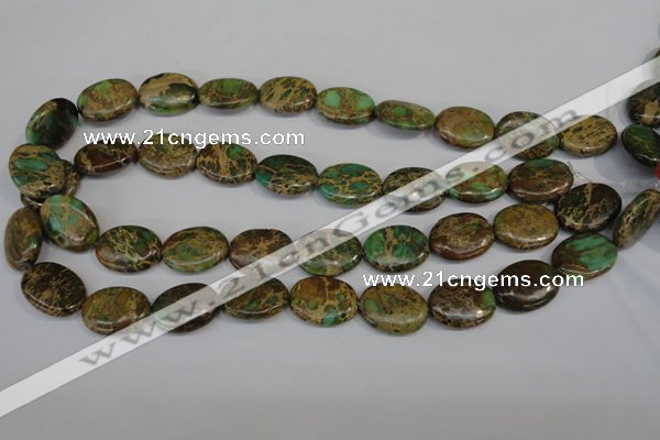CSE5042 15.5 inches 15*20mm oval natural sea sediment jasper beads