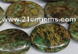 CSE5043 15.5 inches 22*30mm oval natural sea sediment jasper beads