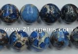 CSE51 15.5 inches 14mm round dyed natural sea sediment jasper beads