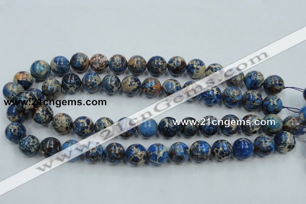 CSE51 15.5 inches 14mm round dyed natural sea sediment jasper beads