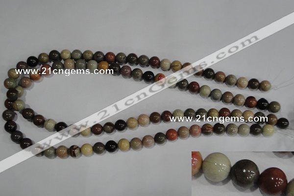 CSE5202 15.5 inches 8mm round sea sediment jasper beads wholesale