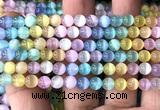 CSE606 15 inches 6mm round rainbow selenite beads wholesale