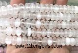 CSE621 15 inches 6*10mm rondelle selenite gemstone beads