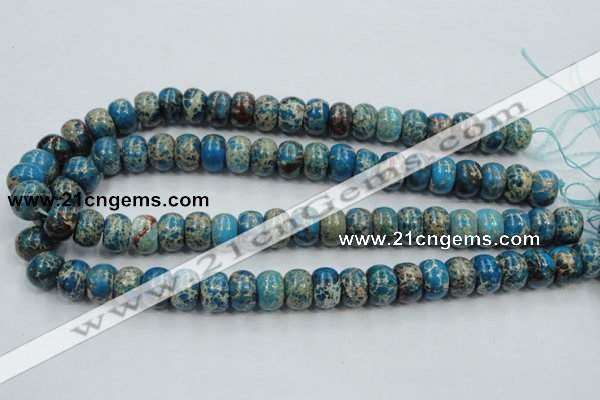 CSE63 15.5 inches 10*14mm rondelle dyed natural sea sediment jasper beads