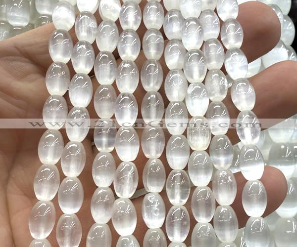 CSE634 15 inches 6*9mm rice selenite beads wholesale
