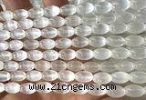 CSE634 15 inches 6*9mm rice selenite beads wholesale