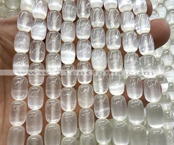 CSE638 15 inches 8*12mm drum selenite beads wholesale