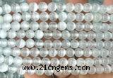 CSE640 15 inches 6mm round selenite beads wholesale
