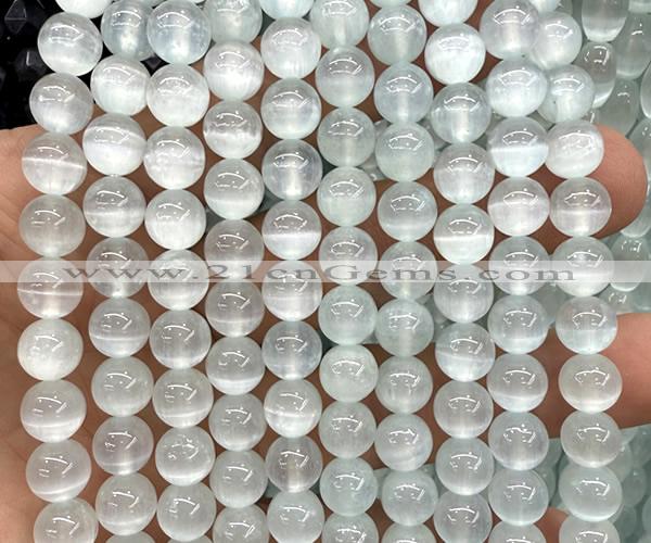 CSE641 15 inches 8mm round selenite beads wholesale