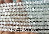 CSE650 15 inches 6mm round selenite beads wholesale