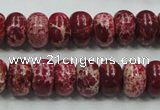 CSE66 15.5 inches 8*12mm rondelle dyed natural sea sediment jasper beads