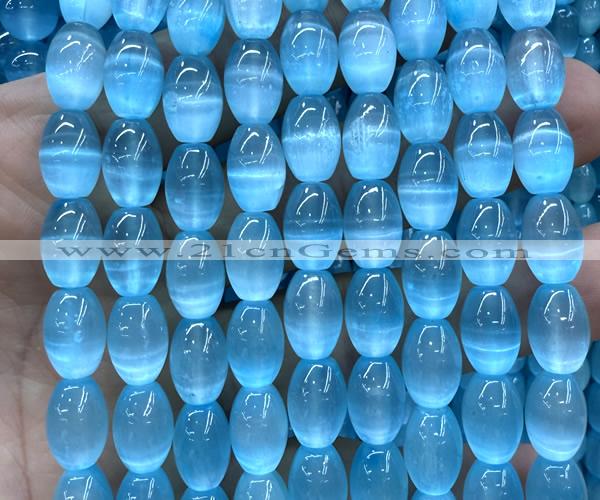 CSE666 15 inches 10*14mm rice selenite beads wholesale