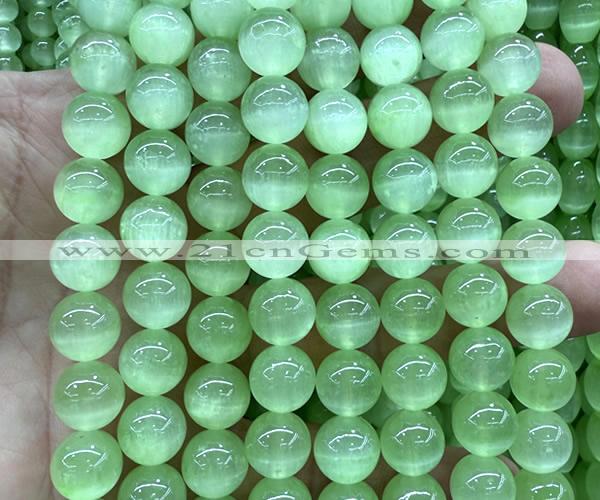 CSE682 15 inches 10mm round selenite beads wholesale