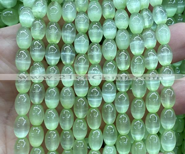CSE684 15 inches 6*9mm rice selenite beads wholesale