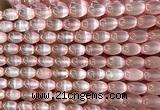 CSE714 15 inches 6*9mm rice selenite beads wholesale
