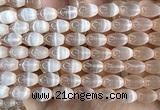 CSE725 15 inches 8*12mm rice selenite beads wholesale