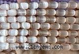 CSE728 15 inches 8*12mm drum selenite beads wholesale