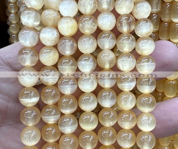 CSE732 15 inches 10mm round selenite beads wholesale