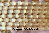 CSE735 15 inches 8*12mm rice selenite beads wholesale