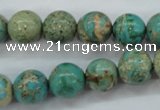 CSE76 15.5 inches 12mm round dyed natural sea sediment jasper beads